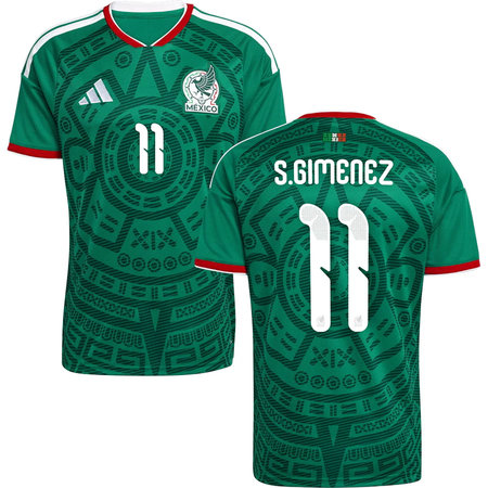 Kid's S.GIMENEZ #11 Mexico Home Replica Jersey World Cup 2026