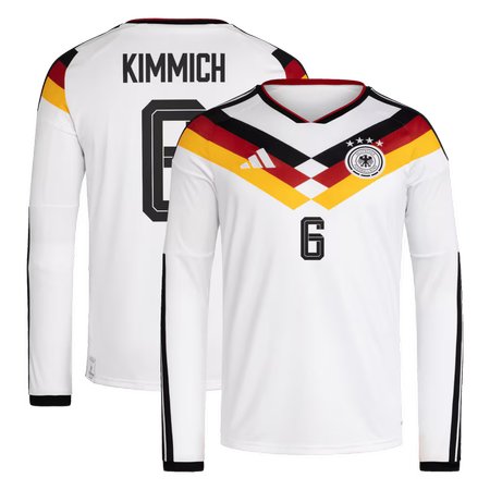 Men's Joshua Kimmich #6 Germany Home Replica Long Sleeve Jersey World Cup 2026