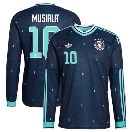 Men's Jamal Musiala #10 Germany Away Replica Long Sleeve Jersey World Cup 2026