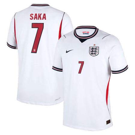 Kid's Bukayo Saka #7 England Home Match Authentic Jersey World Cup 2026