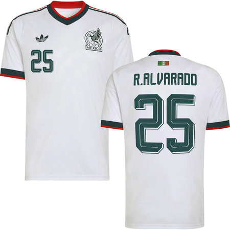 Kid's R.ALVARADO #25 Mexico Away Replica Jersey World Cup 2026