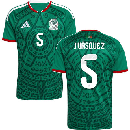 Kid's J.VÁSQUEZ #5 Mexico Home Replica Jersey World Cup 2026