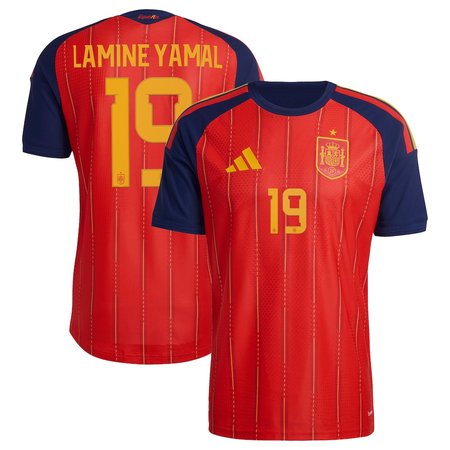Kid's Lamine Yamal #19 Spain Home Authentic Jersey World Cup 2026