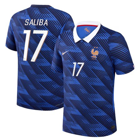 Kid's William Saliba #17 France Home Match Authentic Jersey World Cup 2026