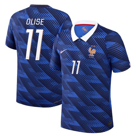 Men's Michael Olise #11 France Home Match Authentic Jersey World Cup 2026