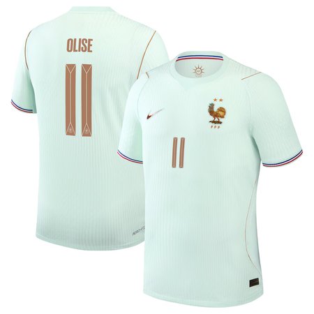 Men's Michael Olise #11 France Away Match Authentic Jersey World Cup 2026