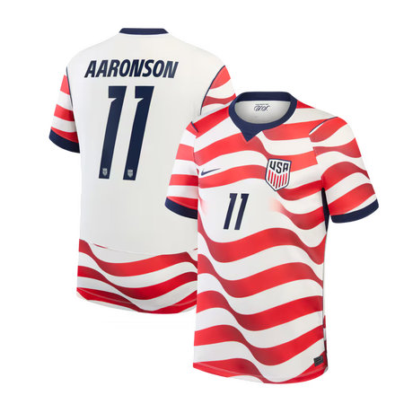 Men's Brenden Aaronson #11 USA Home Stadium Replica Jersey World Cup 2026