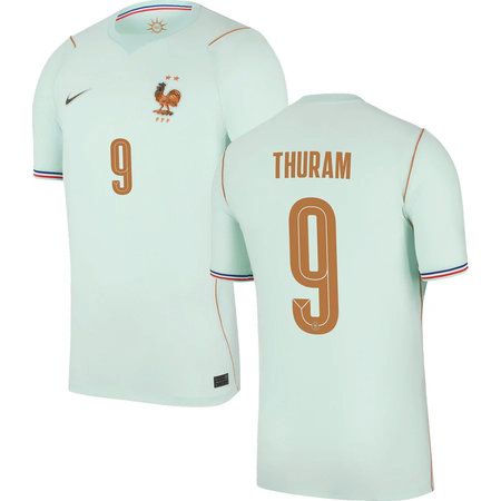 Men's THURAM #9 France Away Replica Jersey World Cup 2026
