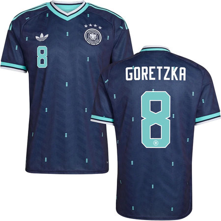 Men's GORETZKA #8 Germany Away Replica Jersey World Cup 2026