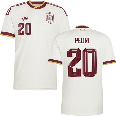 Kid's PEDRI #20 Spain Away Replica Jersey World Cup 2026