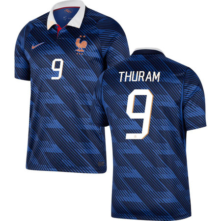 Men's THURAM #9 France Home Replica Jersey World Cup 2026
