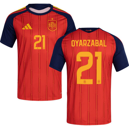 Kid's OYARZABAL #21 Spain Home Replica Jersey World Cup 2026