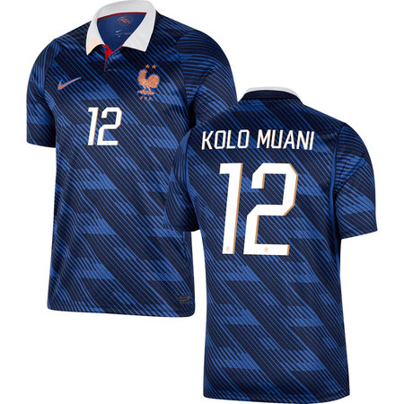 Kid's KOLO MUANI #12 France Home Replica Jersey World Cup 2026