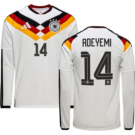 Men's ADEYEMI #14 Germany Home Replica Long Sleeve Jersey World Cup 2026