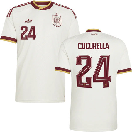 Kid's CUCURELLA #24 Spain Away Replica Jersey World Cup 2026