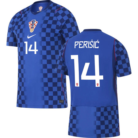 Kid's PERIŠIĆ #14 Croatia Away Replica Jersey World Cup 2026