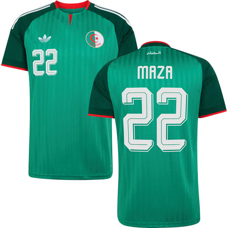 Kid's MAZA #22 Algeria Away Replica Jersey World Cup 2026