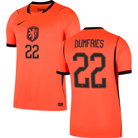 Kid's DUMFRIES #22 Netherlands Home Replica Jersey World Cup 2026