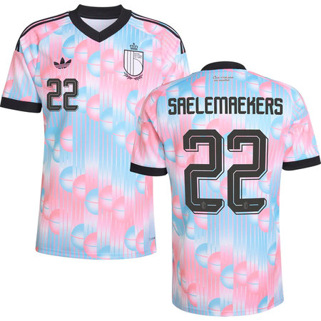 Kid's SAELEMAEKERS #22 Belgium Away Replica Jersey World Cup 2026