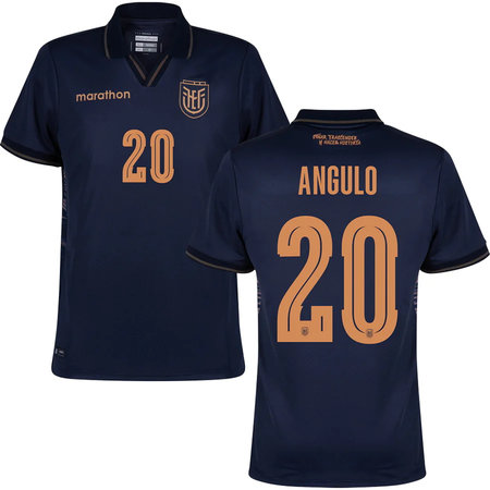 Kid's ANGULO #20 Ecuador Away Replica Jersey World Cup 2026