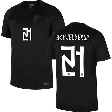 Kid's SCHJELDERUP #21 Norway Away Replica Jersey World Cup 2026