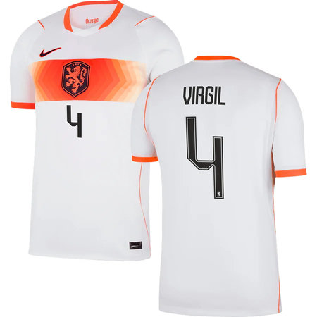 Kid's VIRGIL #4 Netherlands Away Replica Jersey World Cup 2026