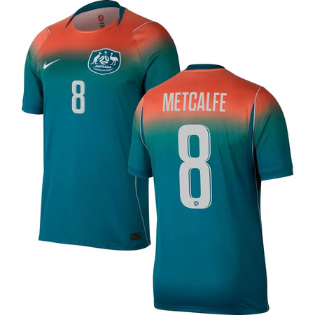 Kid's METCALFE #8 Australia Away Replica Jersey World Cup 2026