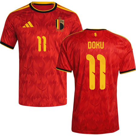 Kid's DOKU #11 Belgium Home Replica Jersey World Cup 2026