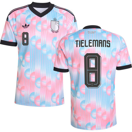 Kid's TIELEMANS #8 Belgium Away Replica Jersey World Cup 2026