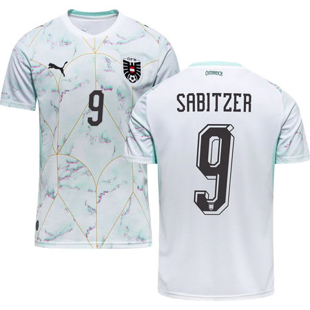 Kid's SABITZER #9 Austria Away Replica Jersey World Cup 2026