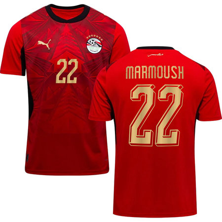 Kid's MARMOUSH #22 Egypt Home Replica Jersey World Cup 2026