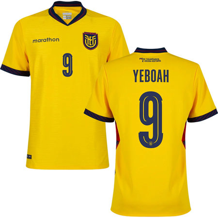 Kid's YEBOAH #9 Ecuador Home Replica Jersey World Cup 2026