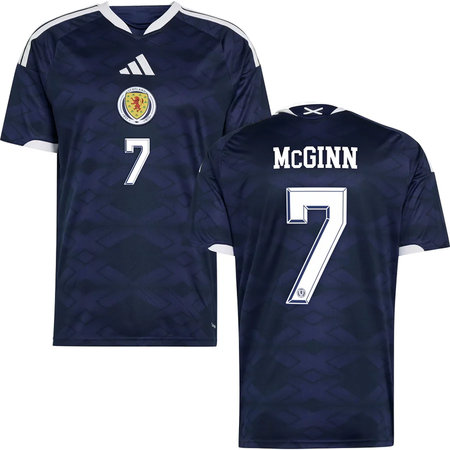 Kid's McGINN #7 Scotland Home Replica Jersey World Cup 2026