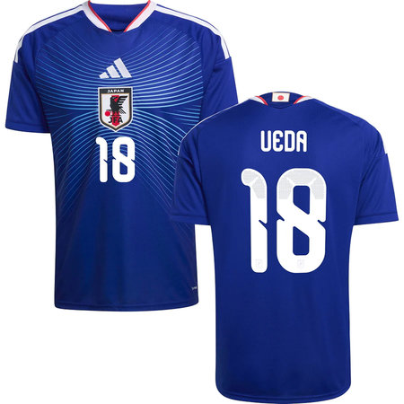 Kid's UEDA #18 Japan Home Replica Jersey World Cup 2026