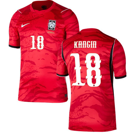 Kid's KANGIN #18 South Korea Home Replica Jersey World Cup 2026