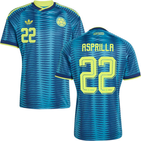 Kid's ASPRILLA #22 Colombia Away Replica Jersey World Cup 2026