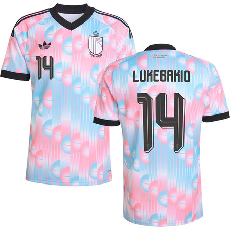 Kid's LUKEBAKIO #14 Belgium Away Replica Jersey World Cup 2026