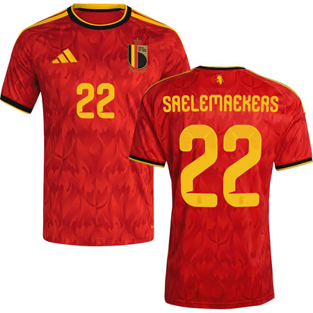 Kid's SAELEMAEKERS #22 Belgium Home Replica Jersey World Cup 2026