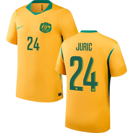 Kid's JURIC #24 Australia Home Replica Jersey World Cup 2026