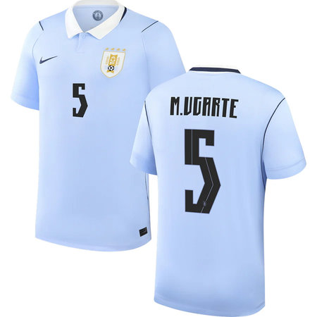 Kid's M.UGARTE #5 Uruguay Home Replica Jersey World Cup 2026