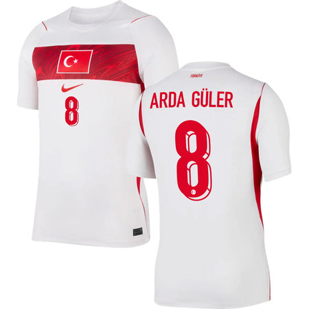 Kid's Arda Güler #8 Turkey Away Replica Jersey World Cup 2026