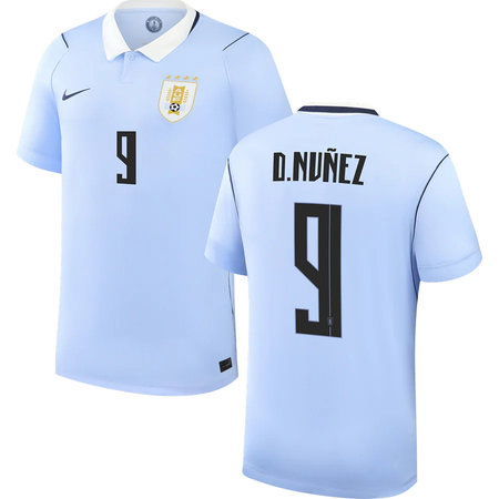Kid's D.NÚÑEZ #9 Uruguay Home Replica Jersey World Cup 2026