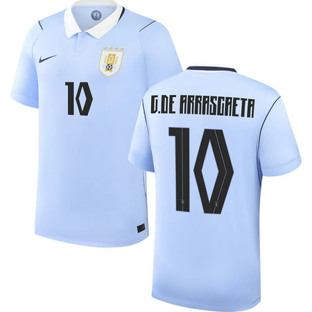 Kid's G.DE ARRASCAETA #10 Uruguay Home Replica Jersey World Cup 2026