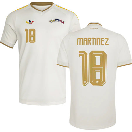 Kid's MARTINEZ #18 Venezuela Away Replica Jersey World Cup 2026